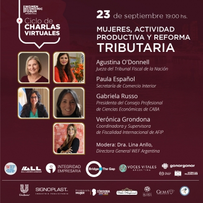 Ciclo de Charlas Virtuales WEF Argentina: Conversatorio Mujeres, Actividad Productiva y Reforma Tributaria